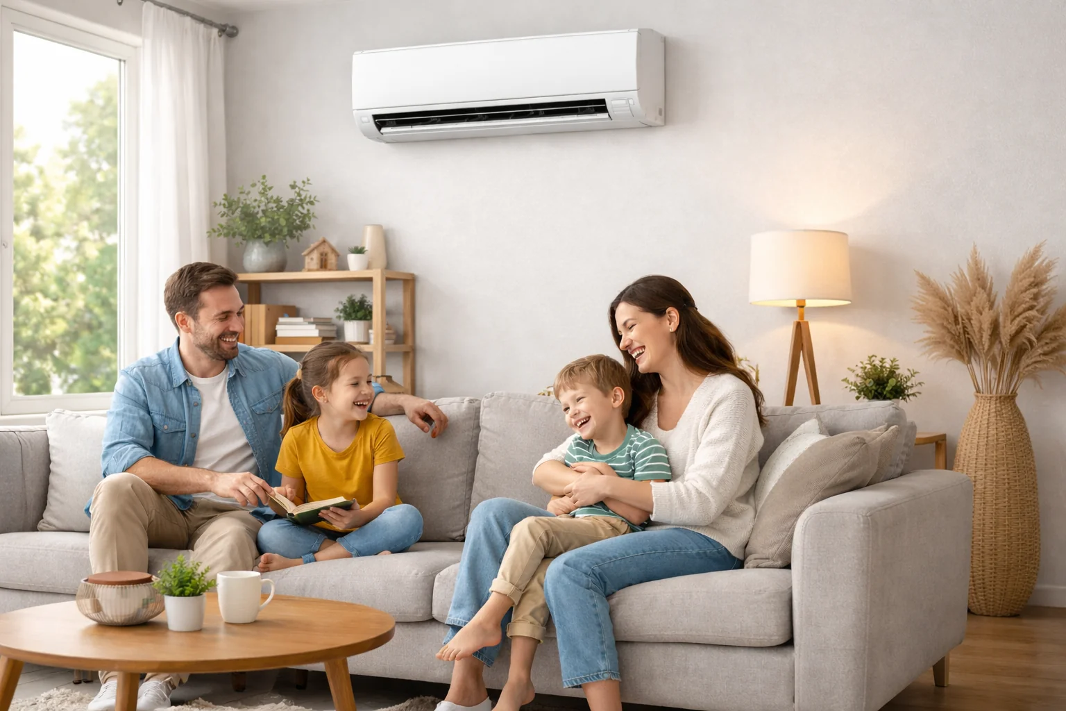 Texas home with ductless mini split HVAC system - mini split AC and heat pump installation providing efficient cooling and heating